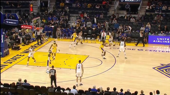 Golden State Warriors vs. Los Angeles Lakers basketball game