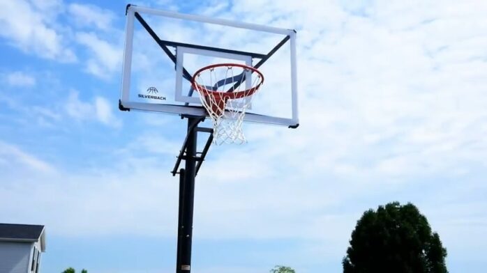 Silverback 54 inch In-Ground Basketball Hoop with Adjustable Height Tempered Glass Backboard